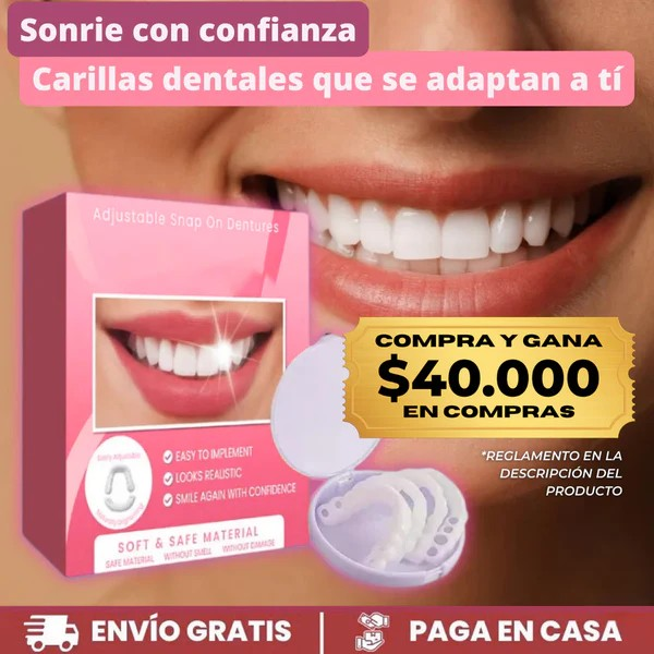 CARILLAS DENTALES SNAP-ON SMILE ✨ ¡Transforma tu sonrisa al instante y ahorra millones en tratamientos! Haz que tu sonrisa hable por ti 😁