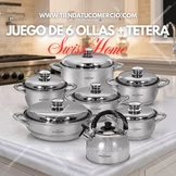 Juego de ollas SwissHome en Acero Quirúrgico: Ollas para toda la vida