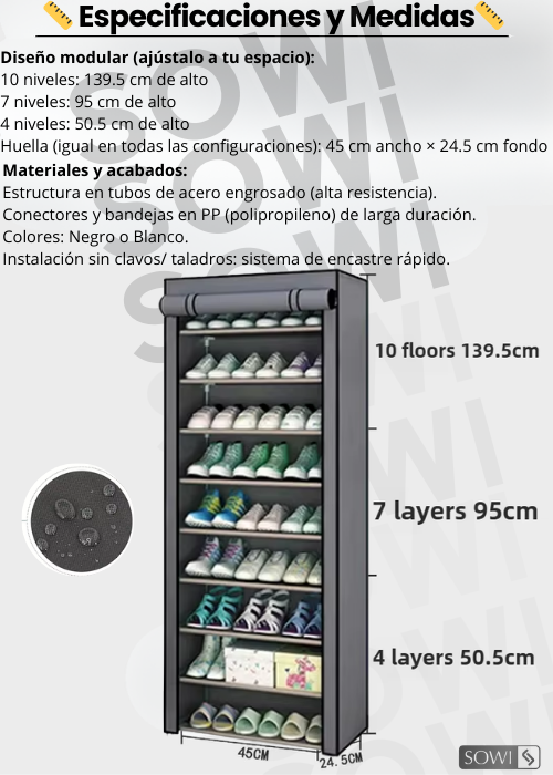 Combo de Organizadores: Zapatero de Tela + Closet Desarmable ✨