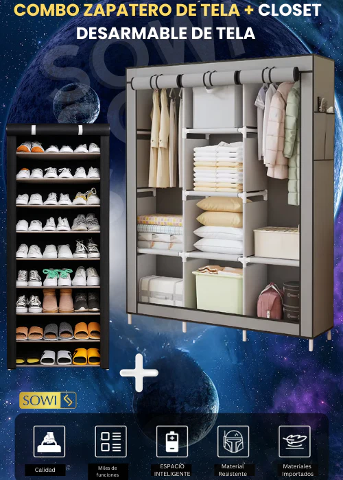 Combo de Organizadores: Zapatero de Tela + Closet Desarmable ✨